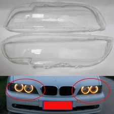 PAR de cubierta de lente de faros de plástico para BMW Serie 5 E39 2001-2003 nuevo