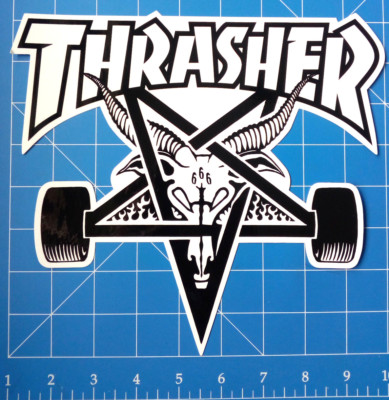 THRASHER STICKER PACK #15a **HUGE DECK SIZED SKATE GOAT STICKER**