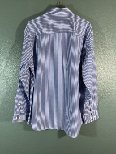 Structure Blue and White Striped button down size Large 100% Cotton - Picture 10 of 11