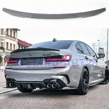 For 19-25 BMW 3 Series G20 330i M340i 4D Rear Trunk Spoiler Carbon Fiber Style