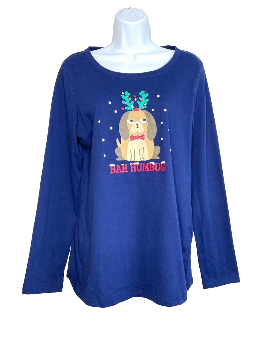 【THEAIRTOWN】mansion polkadot sleepwear NWT Family Pajamas M Bah Humbug Top & Hanukkah PJ Set