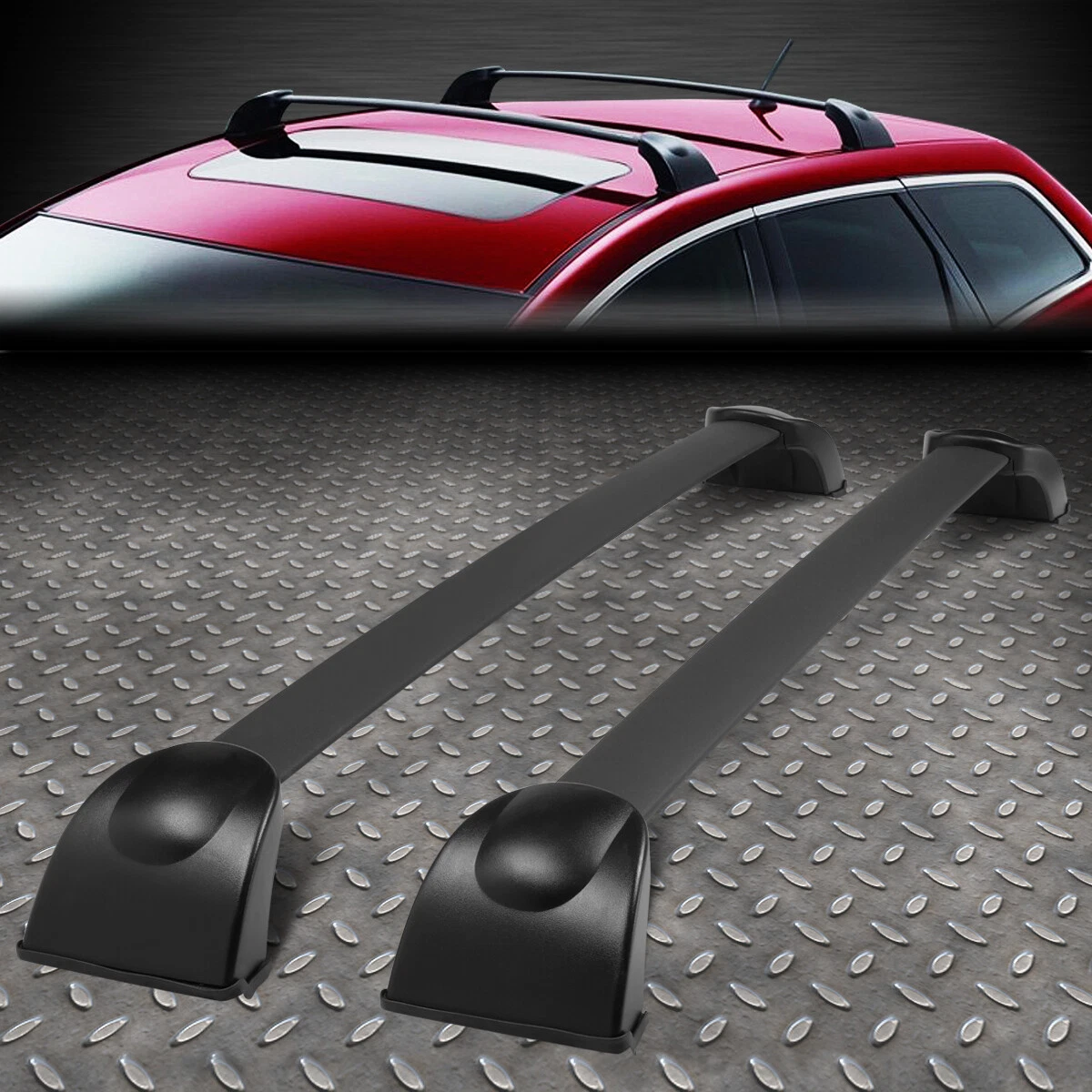 FOR 07 12 MAZDA CX 7 PAIR OE STYLE ALUMINUM BOLT ON ROOF RACK RAIL