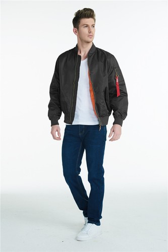 US Army Unisex Bomber MA-1 Jacket Army Fly Pilot Spring Baseball Flight Casual - Picture 26 of 48