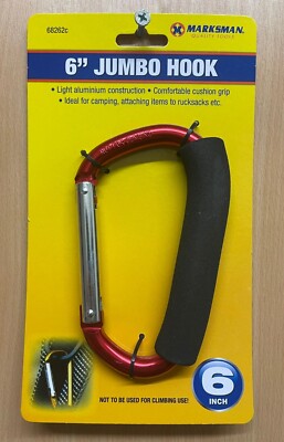 Jumbo Haken, 6 Zoll, leichte Aluminiumkonstruktion, bequemer Polstergriff