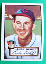 1983 TOPPS 1952 BIRDIE TEBBETS #282 FROM BROKEN FACTORY SETS CLEVELAND INDIAN