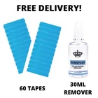Tape Hair Extensions Remover and Self Adhesive Replacement Sheets Kit Tape Tabs