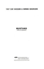 1987 Ford Mustang Electrical Wiring Diagrams Schematics Factory OEM