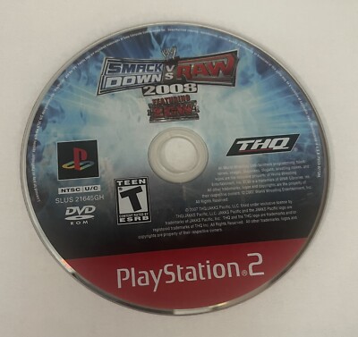WWE Smackdown VS Raw 2008 (PS2, 2007) Disc Only READ