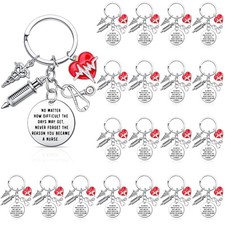20 Pcs Nurses Graduation Gifts Bulk Women Keychain Nurse Appreciation Gifts