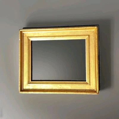 cadre ancien bois doré. Cadre photo ou tableau du XIXe siècle a suspendre - Photo 1/4