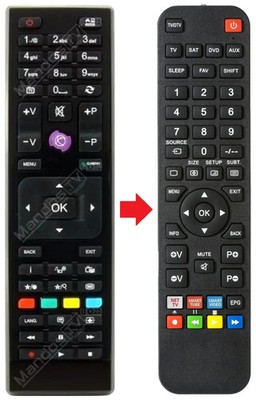 Fernbedienung passend für TELEFUNKEN D32H472R4D | D39F265R3C | D39F275N3