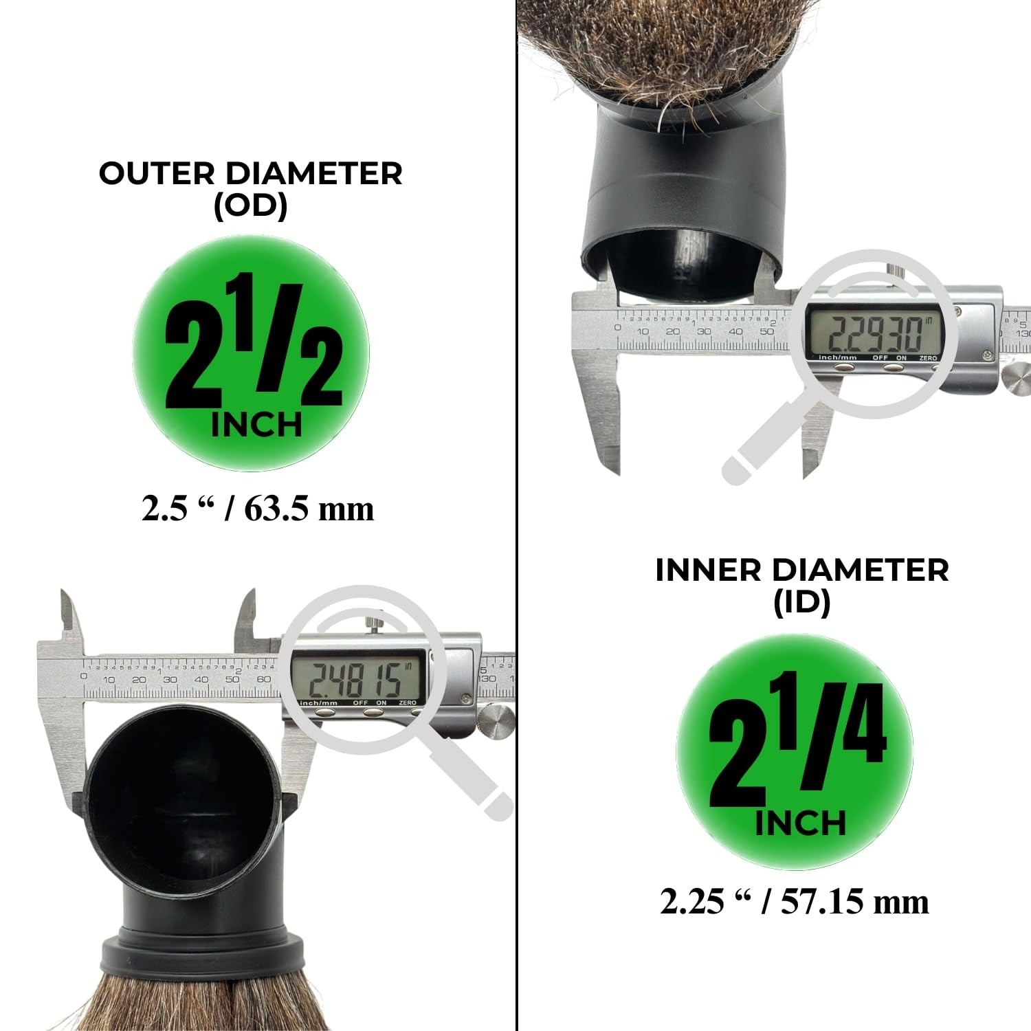 Round Dusting Brush Tool Attachment for Shop Vacs 2 1/2 Inch Wet/Dry Vacuum H...