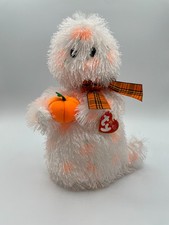 New Ty Punkies SHRIEKERS The Halloween Ghost Plush Holding Pumpkin 12" 2005 Tags