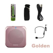 Wearable Megaphone Portable Bullhorn with Wired Microphone, Voice Recorder, MP3