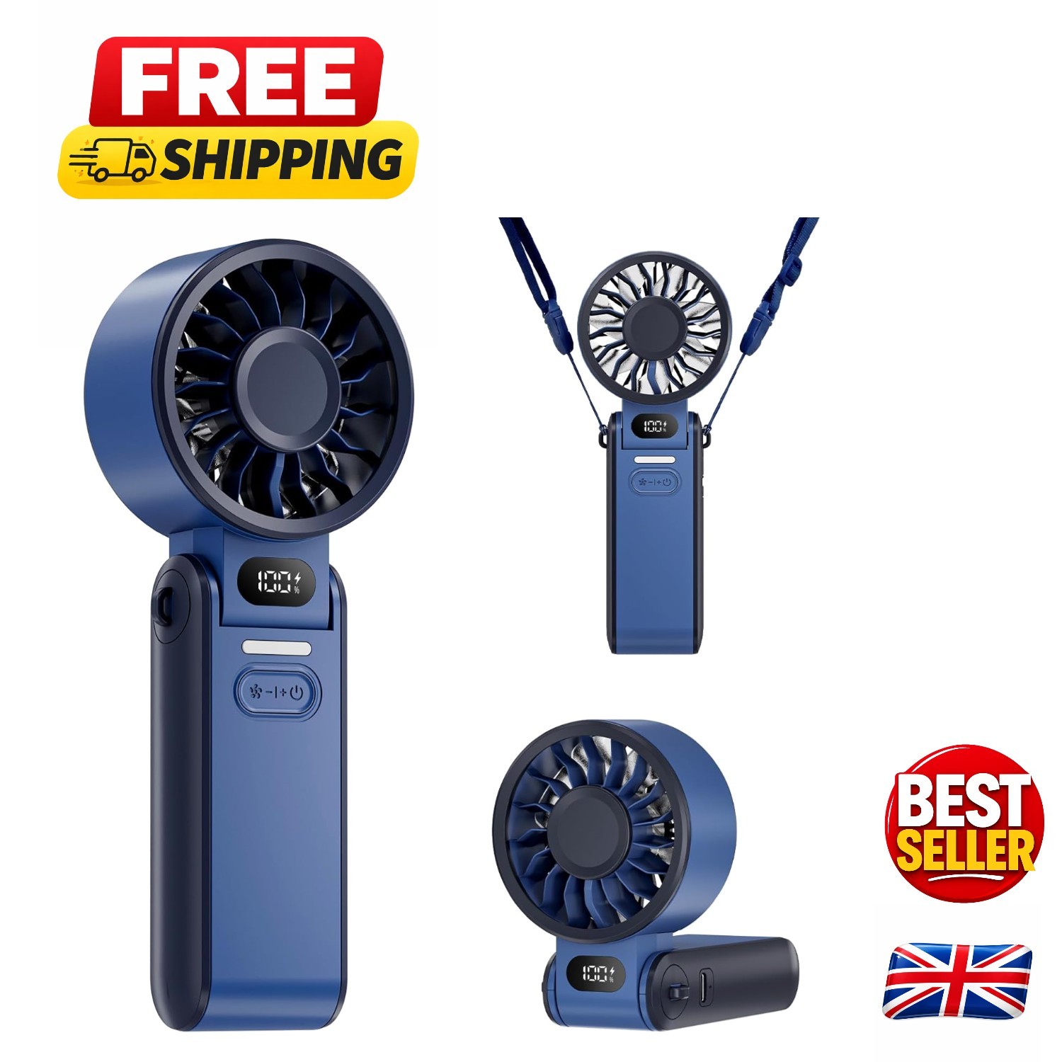 Modern Portable Handheld Fan with Brushless Motor: Cool Comfort Anywhere You Go