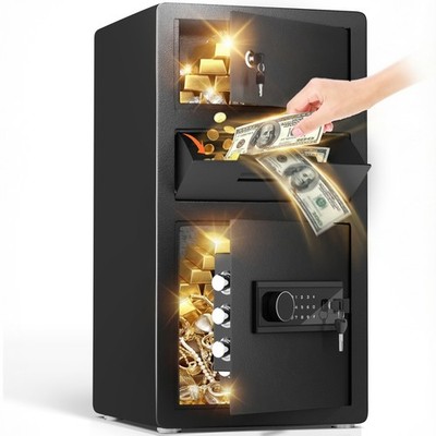 4.0 Cuft Double Door Home Hotel Safe Box with Drop Slot for Jewelry Valuables