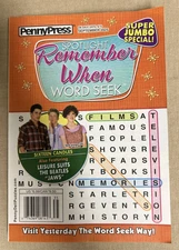 Penny Press "Remember When" Jumbo Special Word Seeks Magazine Sept. 2025