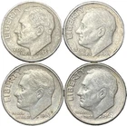 1958-D, 1961-D & 1962-D Silver Roosevelt Dime Lot – 4 Coins – 90% Silver