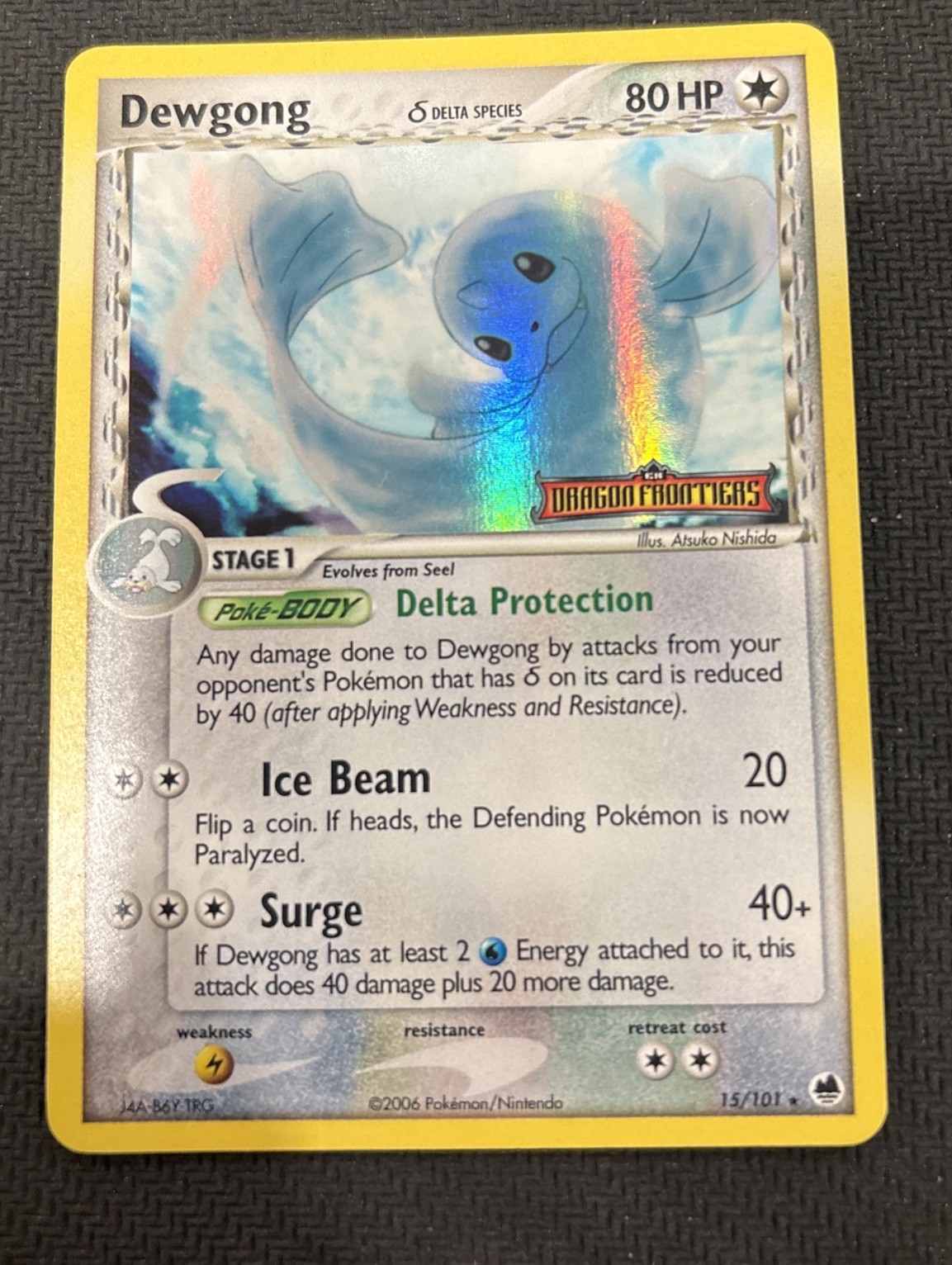 Dewgong 15/101 (Delta Species) Dragon Frontiers Reverse Holo STAMPED NM