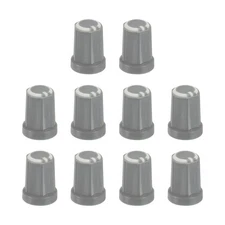 Potentiometer Control Knob ABS Guitar Knob 270 Degrees D Type Grey White 10PCS