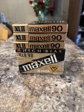 Lot Of 7 Maxell High Bias XLII 90 Minute Blank Audio Cassettes Brand New