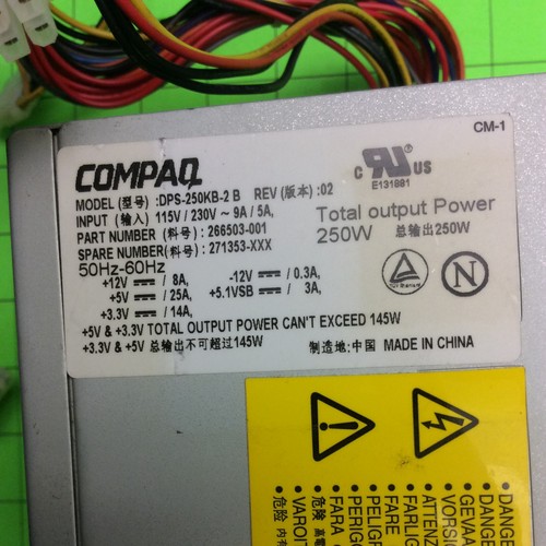 Compaq 4409CL Desktop Computer Netzteil PSU DPS-250KB-2 266503-001 - Bild 4 von 6