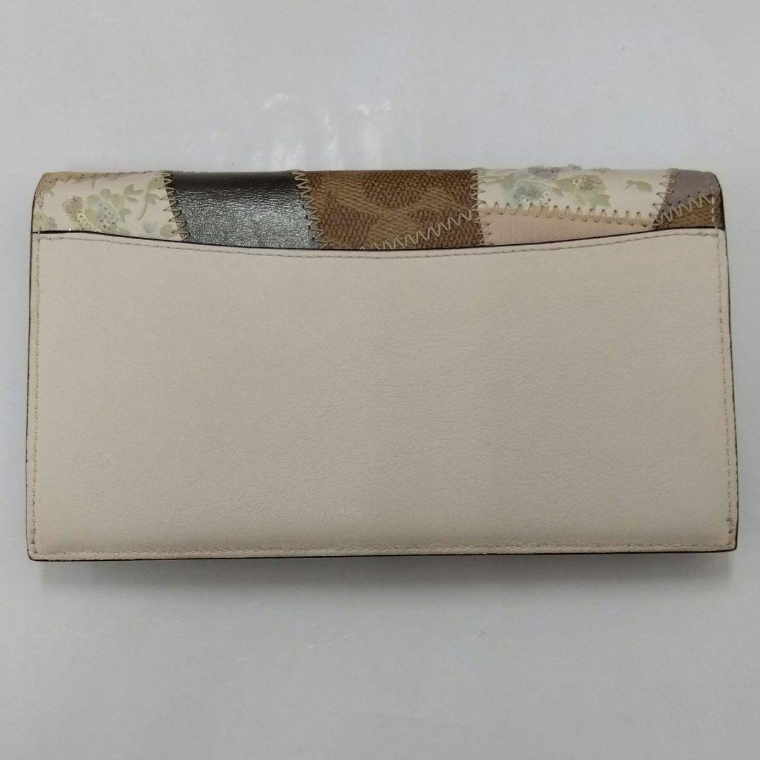 COACH Patchwork Long Wallet Leather Multi-Color E… - image 2