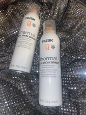 Set Of 2 Rusk Thermal Flat Iron Spray Thermal Protectant Spray 8 OZ