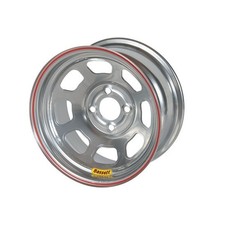 Bassett 57rt4s 15x7 Dot D-hole 4x4.5 4 In. Bckspc Silver Wheel Bassett 57rt4s 15x7 Dot D-hole 4x4.5 4 In. Bckspc Silver Wheel