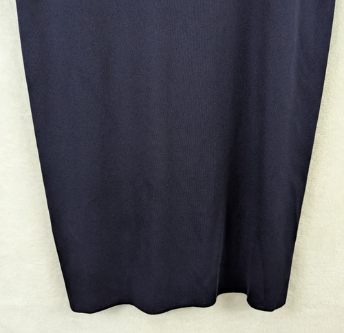 Exclusively Misook sz L Dress sleeveless tank dark blue stretchy acrylic 1007 - Picture 3 of 5