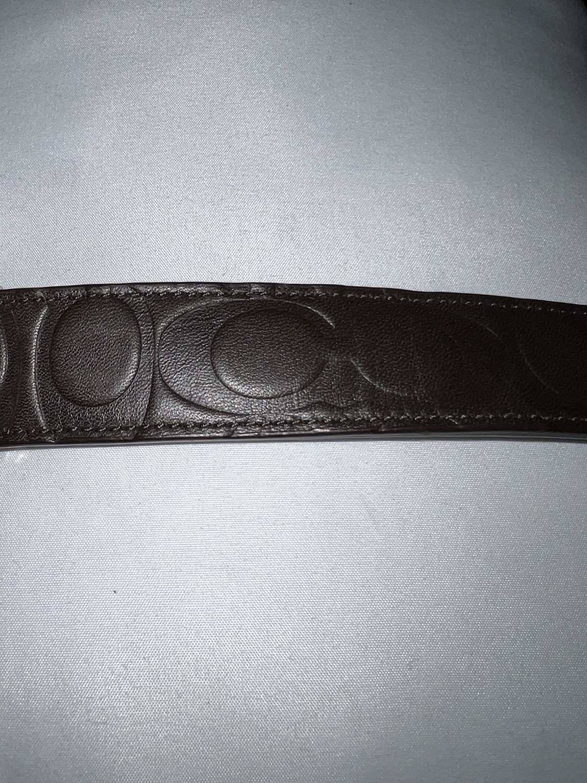 Coach Brown Solid Pattern Silver Buckle Logo Acce… - image 1