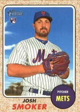 2017 Topps Heritage Baseball Card #526 Josh Smoker RC