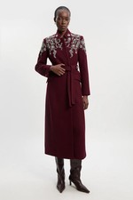 Karen Millen Wool Look Coat Womens Occasion Jackets & Coats