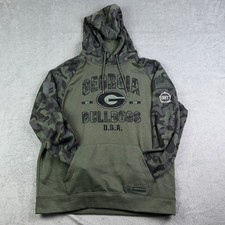 Colosseum Georgia Bulldogs Mens XXL Hoodie Green Camo OHT Military Pullover