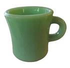 Vintage Jadeite Fire King C Handle Mug Heavy Oven Ware