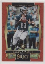 2016 Panini Select Concourse Red Prizm 18/99 Carson Wentz #20 4l3