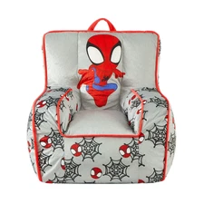 Spiderman 18" Toddler Square Beanbag Chair, Grey