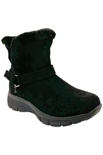 Skechers Women's Slip-ins Easy Going Suede Boots Black