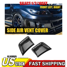 Front Bumper Side Air Vents Fits For Impreza WRX STi 2008 Carbon Fiber 1~10X