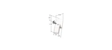 Side Mount Wardrobe Bottom Door Guide 1-7/8" H x 13/16" W Pack of 2