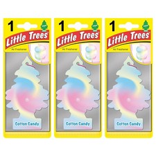 Little Trees Car Home  Office Cardboard Hanging Air Freshener Cotton Candy- 3PK