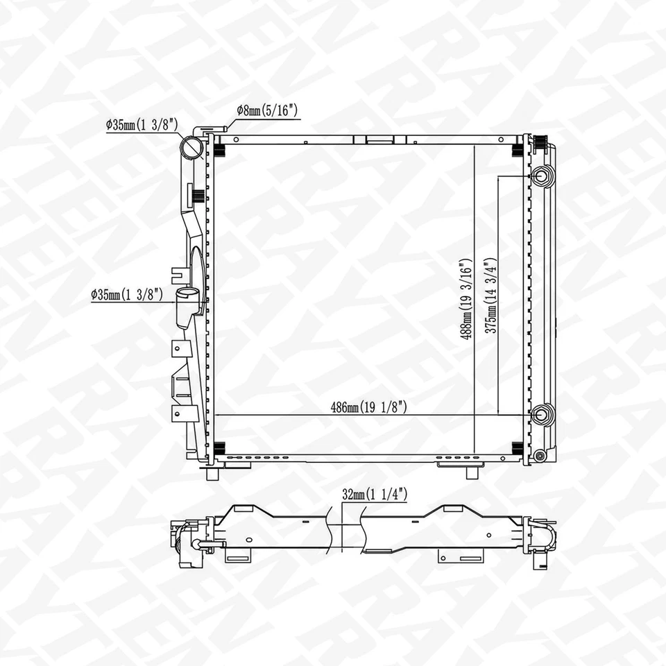 NEW Radiator Fit for Mercedes Benz 300SE 300SEL 88-91 3.0 V6 Foto 2 de 4