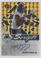 2022 Panini Mosaic Scripts Gold Prizm 4/10 Marvin Jones Jr #S-MJ Auto 1c0k