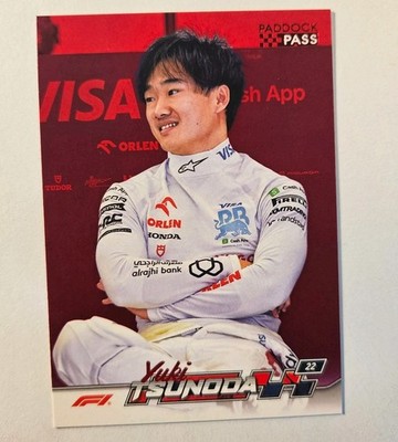 2024 Topps Paddock Pass Formula 1 Photo Variation Yuki Tsunoda #17 Red Foil RB
