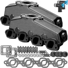 Pair of Center Rise Exhaust Manifold MerCruiser V8 7.4L 454 8.2L 502 807078T10