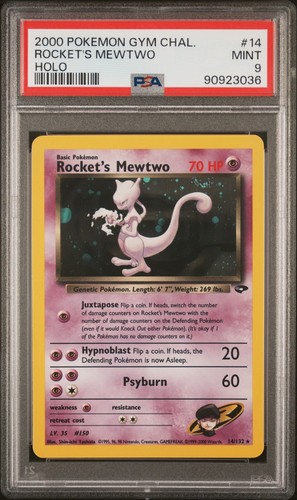 Rocket's Mewtwo (Unlimited) graded PSA 9 for sale on eBay
