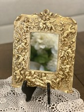 Vintage Import Collection Ornate Baroque  Rococo Wall Mirror Cherubs