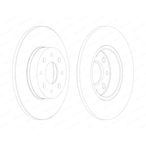 Bremsscheibe Ferodo DDF1741C Premier FüR Alfa Romeo Fiat Hinterachse-image