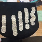 Washington Silver Quarter Coin Lot  Of 50 -90% Silver