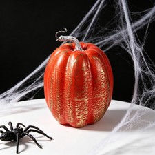 Decorative Orange Foam Pumpkin for Autumn Party Harvest and Halloween Display